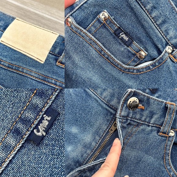 YAGI U.S.A. Vintage Mid-Rise Floral Embroidered Fringe Hem Flare Jeans Y2K Sz 7 - Picture 4 of 16